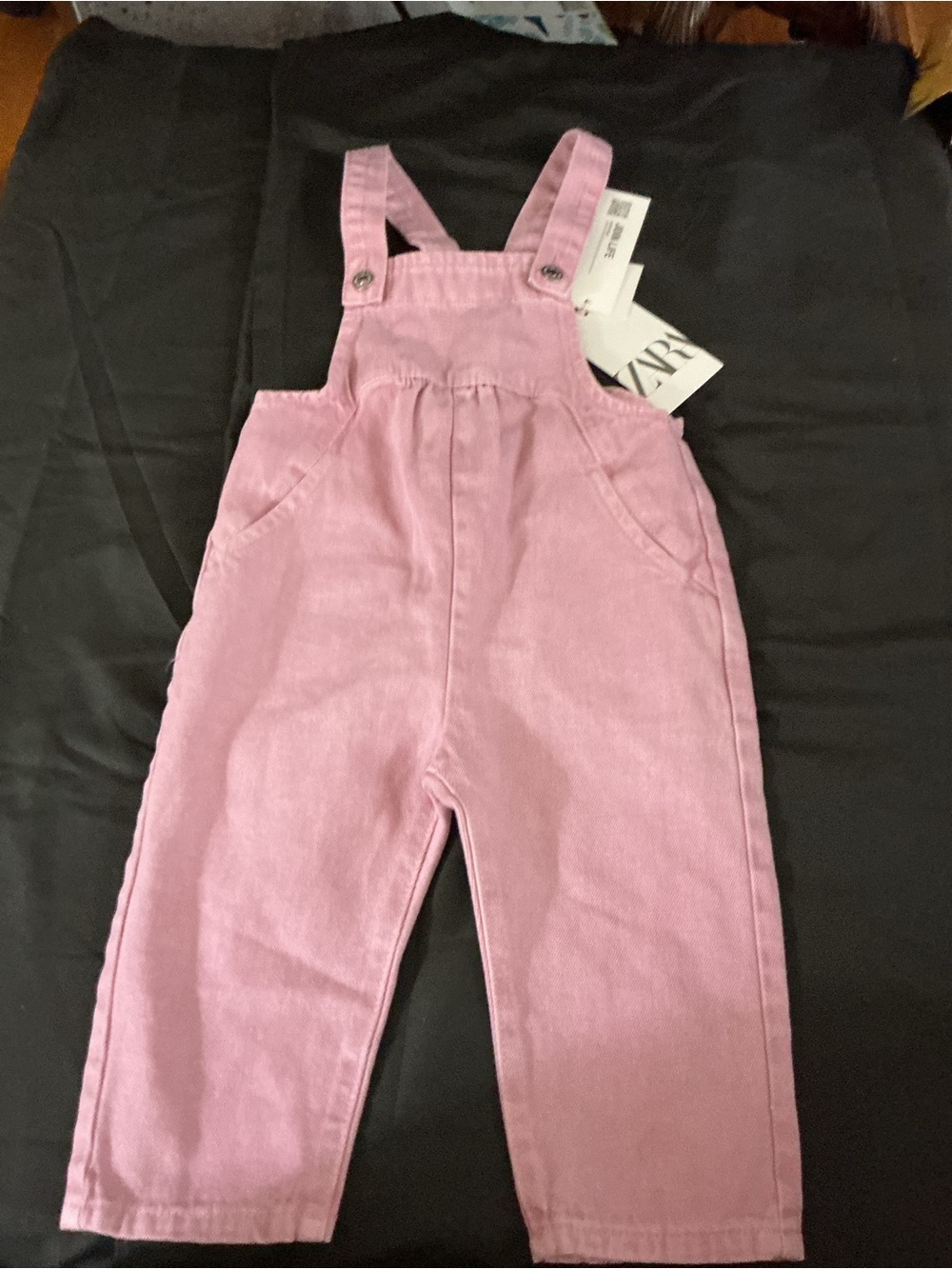 Zara Light Pink Girls' Cotton Overalls - Picture 3 of 16